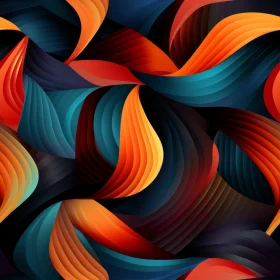 Blue Orange Purple Abstract Pattern