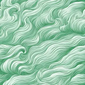 Energetic Green and White Waves Pattern