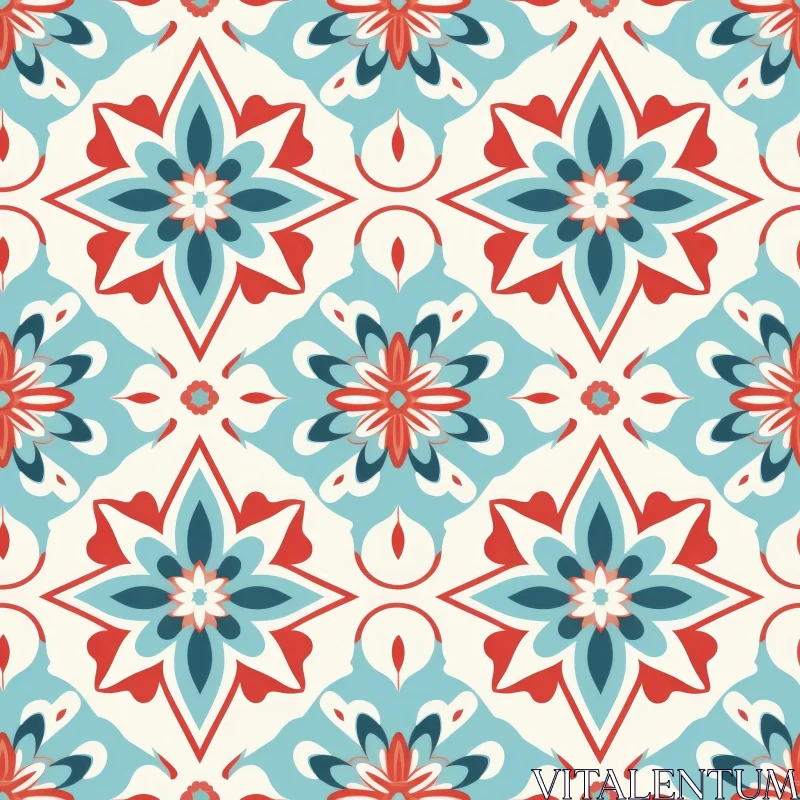 Moroccan Tiles Geometric Pattern - Traditional Design AI Image