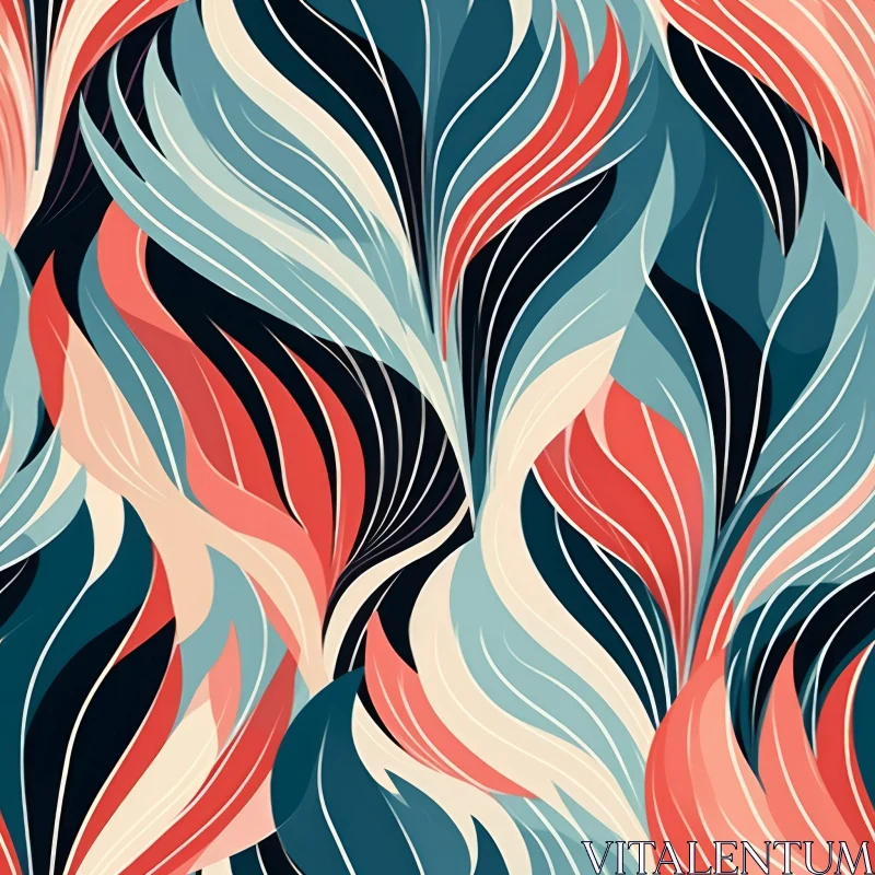 Colorful Abstract Leaves Pattern for Websites AI Image