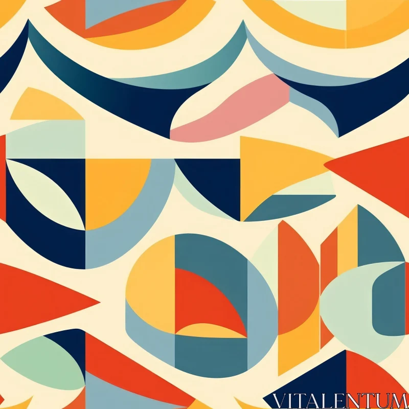 AI ART Vivid Geometric Pattern for Fabric & Wallpaper
