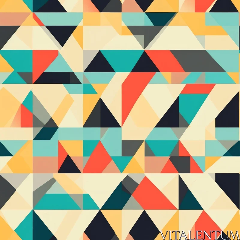 Colorful Geometric Triangle Pattern for Design AI Image