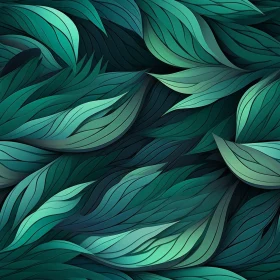 Dark Green Leaves Seamless Pattern