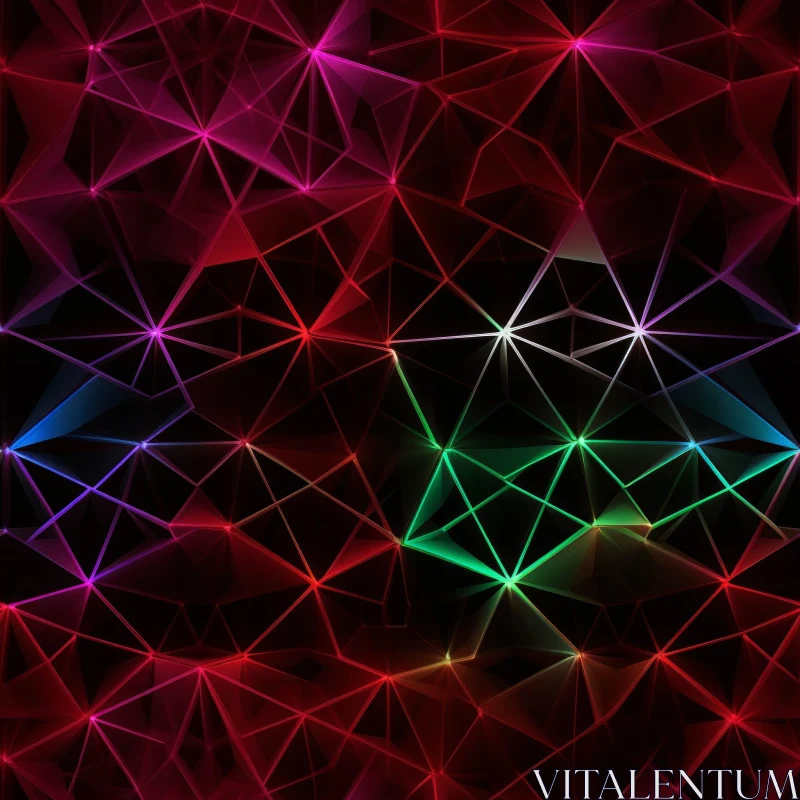 AI ART Multicolored Triangles Seamless Pattern for Digital Projects