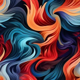 Colorful Abstract Waves Pattern