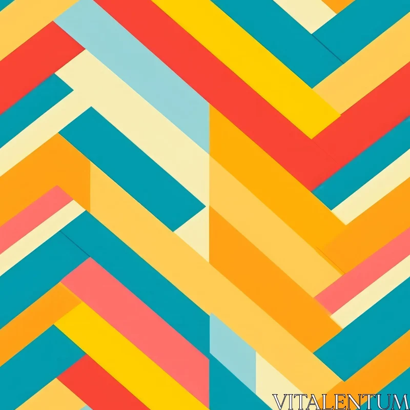 Colorful Striped Geometric Pattern for Web and Print AI Image