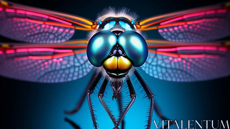 Detailed 3D Dragonfly Rendering AI Image