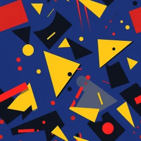 Harmonious Geometric Pattern on Dark Blue Background