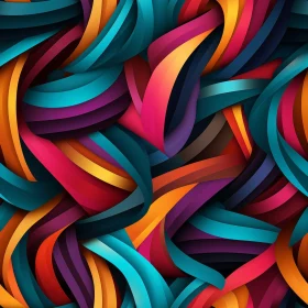 Colorful Curved Shapes Pattern for Websites and Fabric Prints