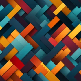 Modern Geometric Pattern Design in Blue, Orange, and Red