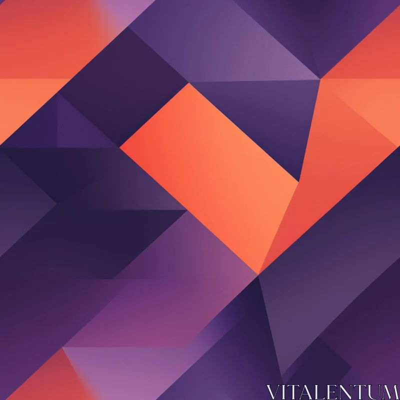 Orange and Purple Geometric Abstract Background AI Image