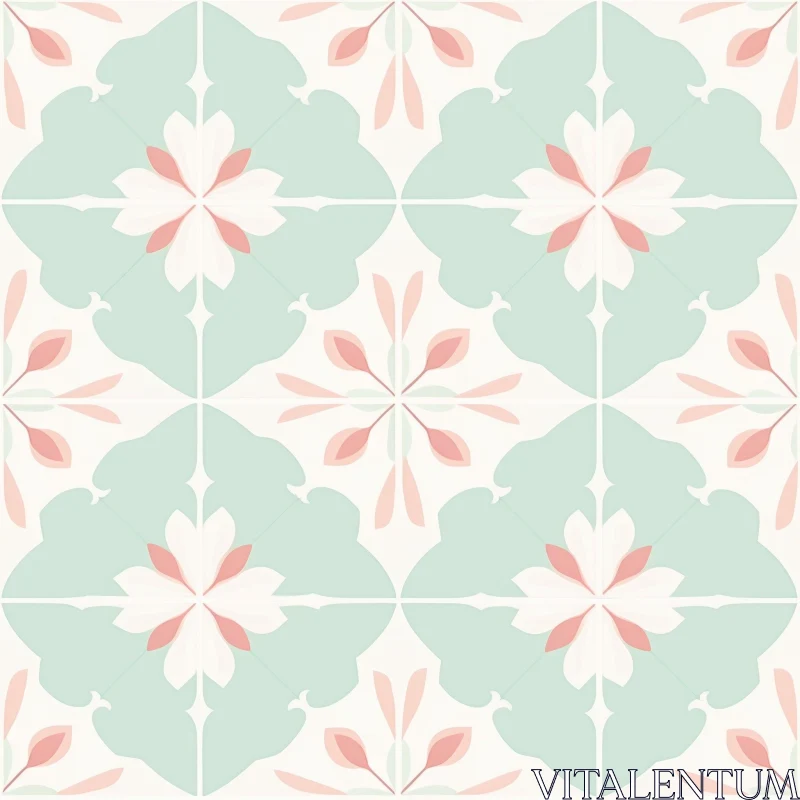 Symmetrical Moroccan Tile Pattern AI Image