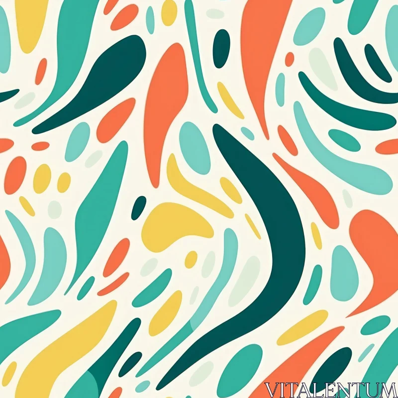 Colorful Abstract Vector Pattern for Fabric and Wallpaper AI Image