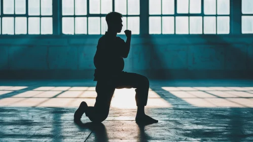 Karate Silhouette - Martial Arts Stance