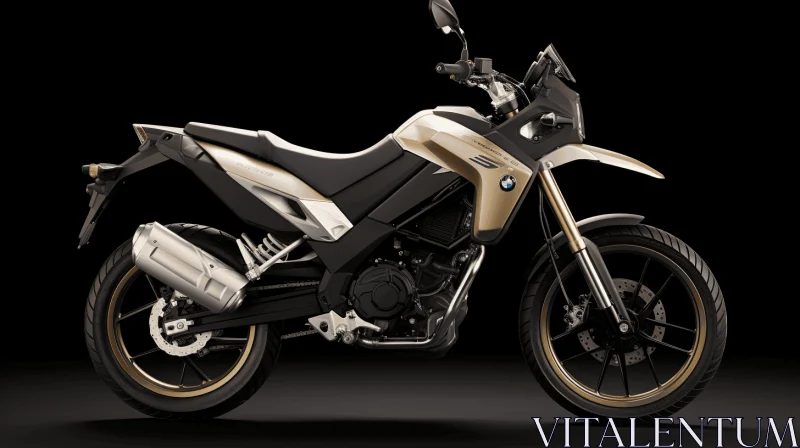 Captivating Gold and Black BMW DCF 450is Motorcycle | Ambient Occlusion Style AI Image
