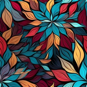Colorful Leaves Geometric Pattern
