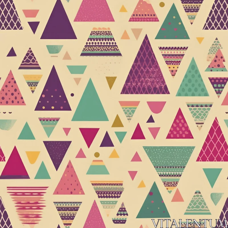 Colorful Triangle Pattern - Fun and Whimsical Design AI Image