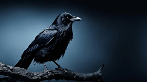 Dark Moody Raven Digital Painting