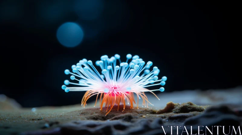 AI ART Delicate Sea Anemone Close-Up