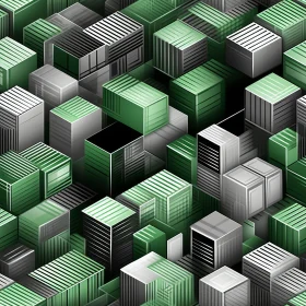 Isometric Cubes Pattern - Modern Geometric Background