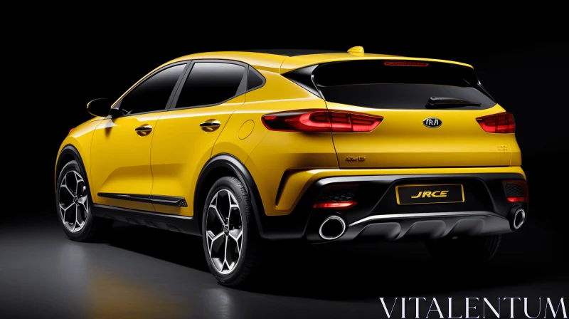 Yellow SUV with Bold and Dynamic Lines | Expert Draftsmanship AI Image