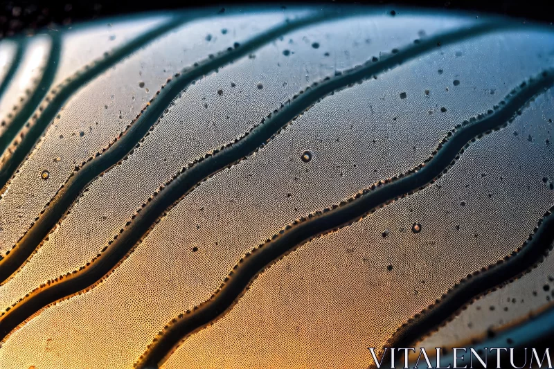 Captivating Striped Pattern in a Water Droplet - Abstract Photography AI Image
