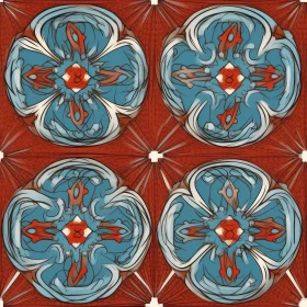Intricate Floral Ceramic Tiles - Seamless Pattern Design