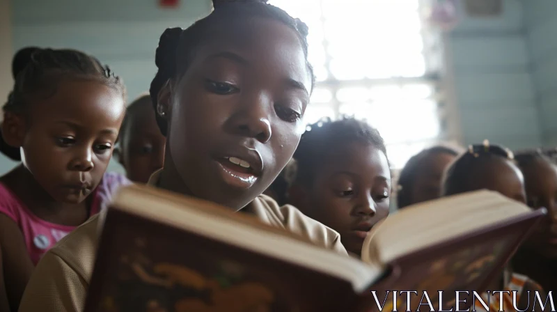 Empowering African Education: A Heartwarming Moment AI Image