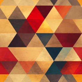 Retro Grunge Geometric Pattern with Triangles