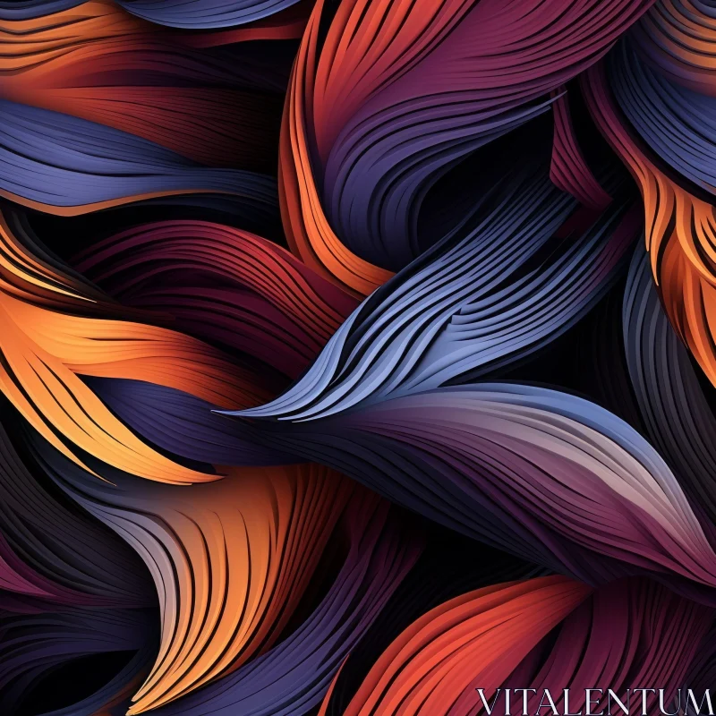 Abstract Wavy Gradient Background AI Image