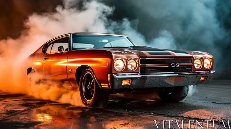 Chevrolet Chevelle SS - Classic American Muscle Car in Motion AI Image