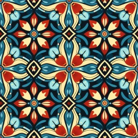 Colorful Moroccan Tiles Seamless Pattern