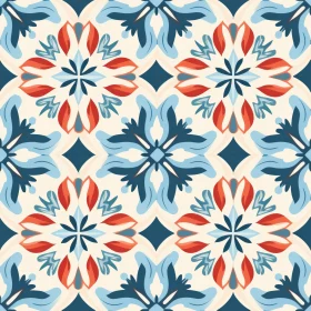Colorful Geometric Square Tile Pattern