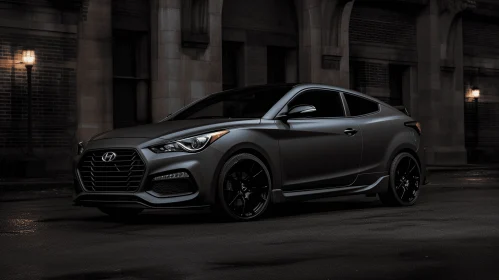 Hyundai Veloster at Night: A Captivating Artistic Interpretation