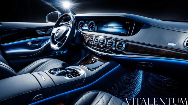 Luxury Car Interior Design - Opulent Features Revealed AI Image