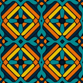 Colorful Geometric Diamond Pattern | Symmetrical Design