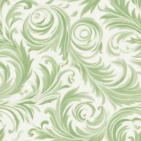 Elegant Floral Pattern on Light Green Background