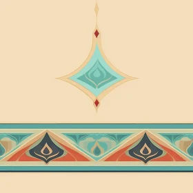 Moroccan-Inspired Seamless Pattern with Diamond Tile