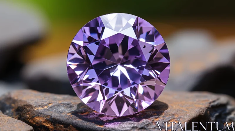 Exquisite Amethyst Gemstone - Beautiful Purple Jewelry Stone AI Image