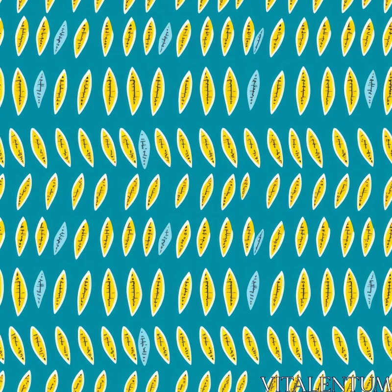 AI ART Hand-Drawn Leaves Seamless Pattern - Fabric & Wallpaper Design