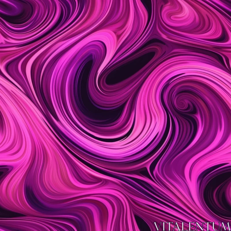 Pink and Purple Swirls Seamless Pattern - Trippy Background Design AI Image
