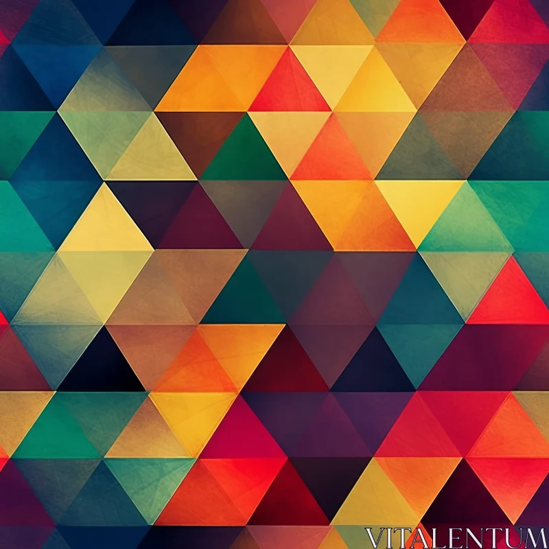 Colorful Geometric Triangle Pattern AI Image