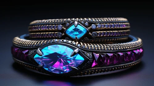 Exquisite White Gold Rings with Diamonds and Sapphires