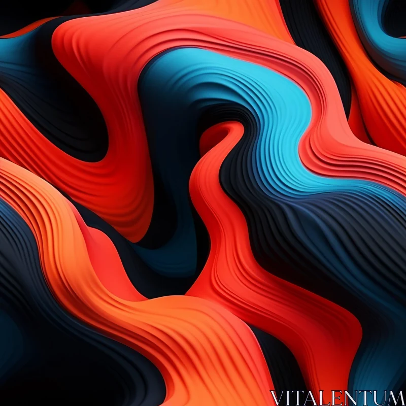 AI ART Abstract 3D Shapes and Colors Composition