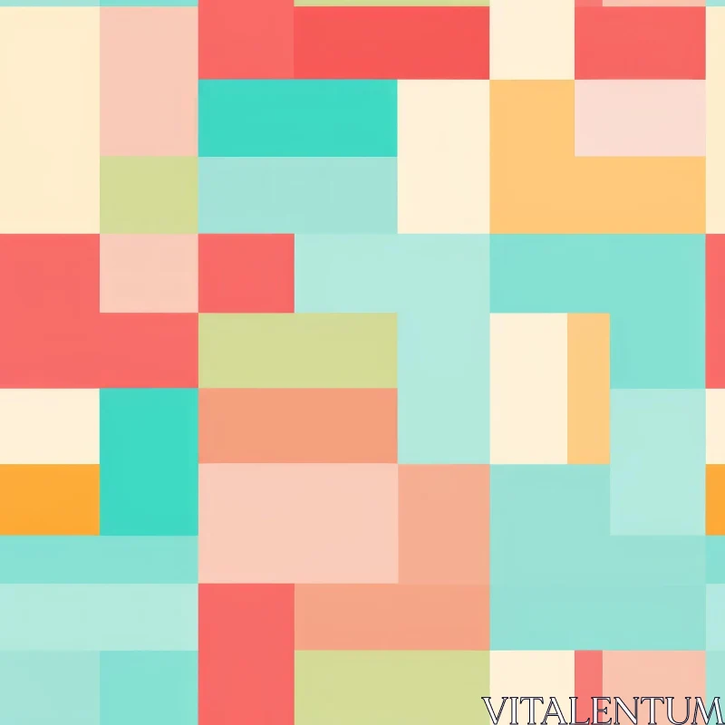Colorful Retro Geometric Pattern AI Image