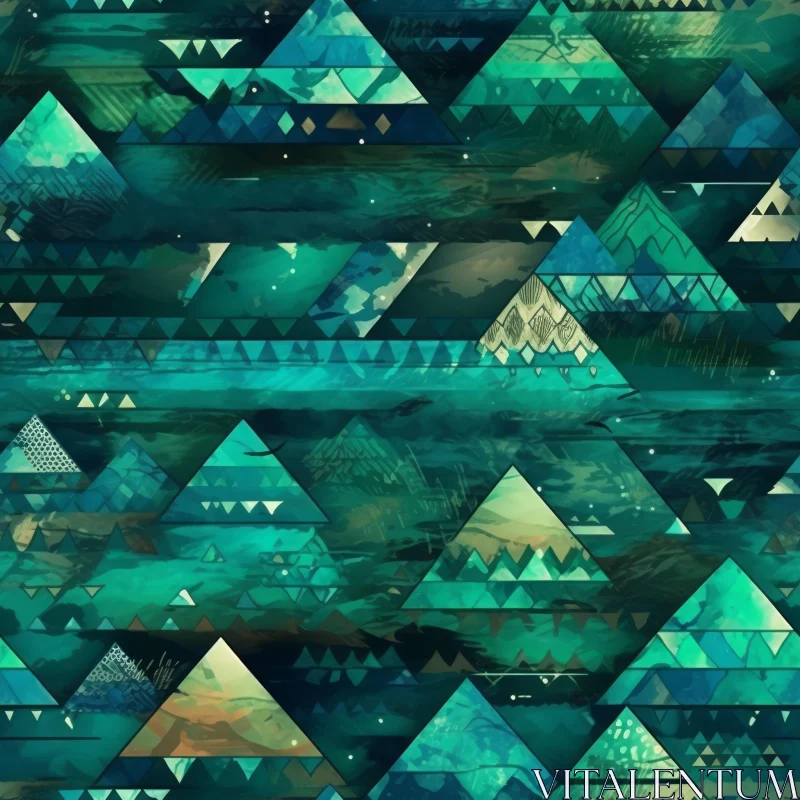 Hand-Painted Watercolor Triangle Pattern AI Image