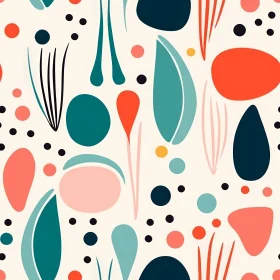 Abstract Organic Shapes Vector Pattern