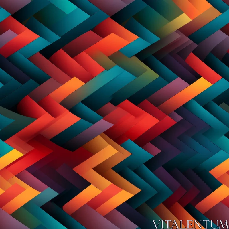 Colorful Geometric Abstract Rectangles Pattern AI Image