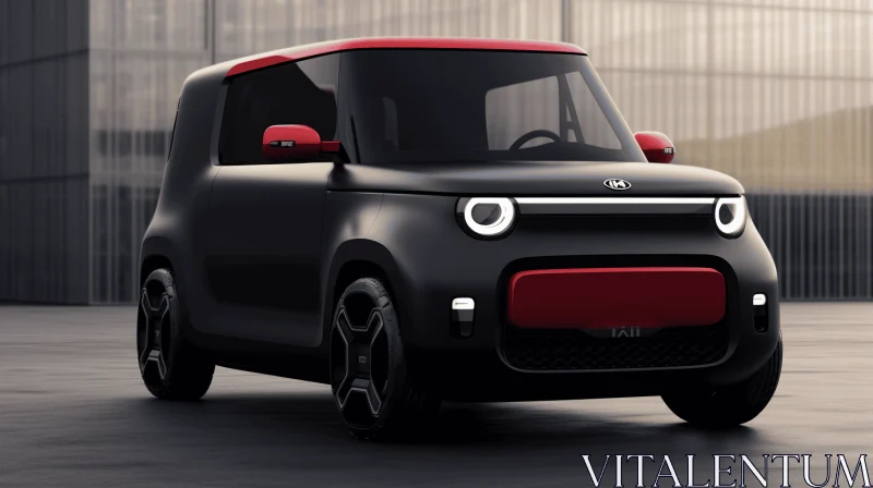 Futuristic Autonomous Automotive Concept with Pastoral Charm AI Image