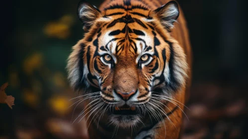 Intense Tiger Portrait in Nature